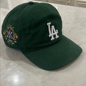 Kith x 47 LA Dodgers snapback hat hunter green color EUC